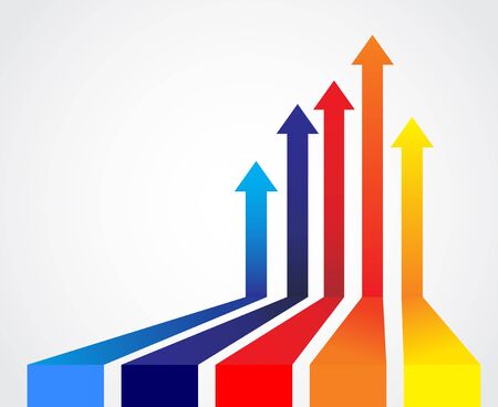 Colored arrows vectorのイラスト素材