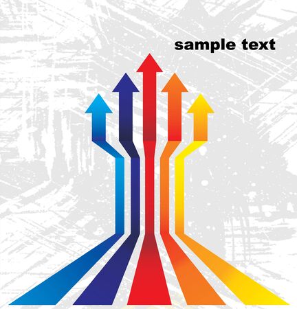 Colored arrows vectorのイラスト素材