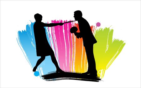 Romantic People silhouettesのイラスト素材