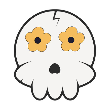 Retro groovy hippie Halloween clipart, spooky season, ghost witch, pumpkin, halloween, cute clipartの写真素材