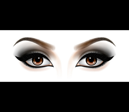 Smokey eyes makeup.のイラスト素材