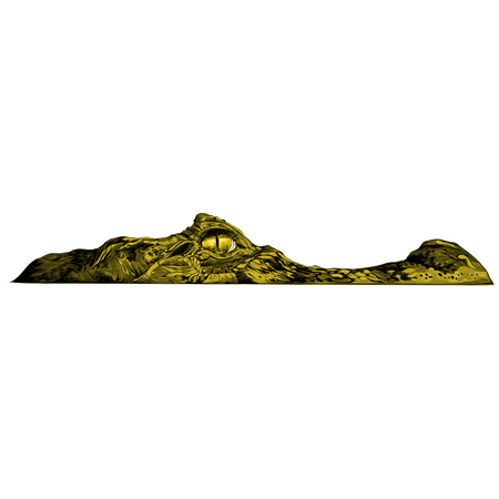 Crocodile peeking out of the water and visible part of the muzzle, sketch vector graphics color pictureのイラスト素材