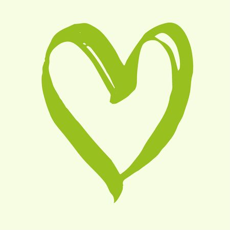 Brush painted vector heart.のイラスト素材