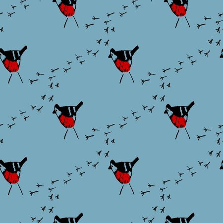 Seamless vector pattern with birds.のイラスト素材