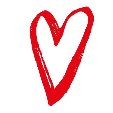 Brush painted vector heart.のイラスト素材