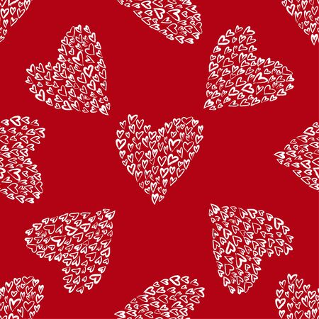 Seamless vector pattern with hearts.のイラスト素材