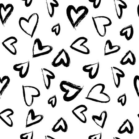 Seamless vector pattern with hearts.のイラスト素材