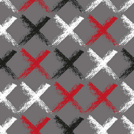 Seamless vector scandi chalk pattern.のイラスト素材
