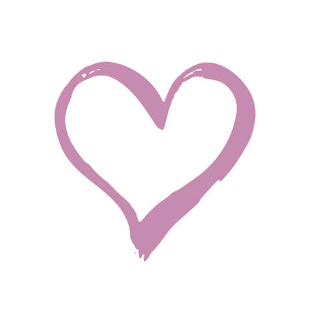 Brush painted vector heart.のイラスト素材