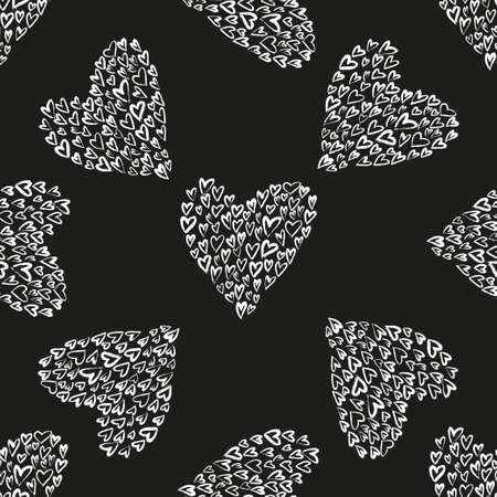 Seamless vector pattern with hearts.のイラスト素材