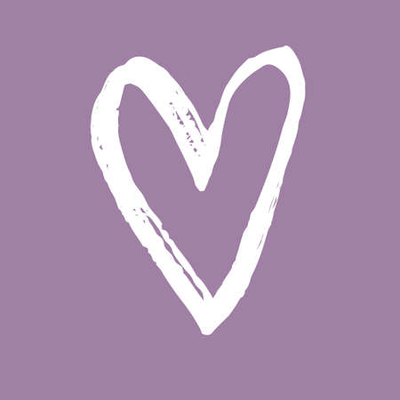 Brush painted vector heart.のイラスト素材