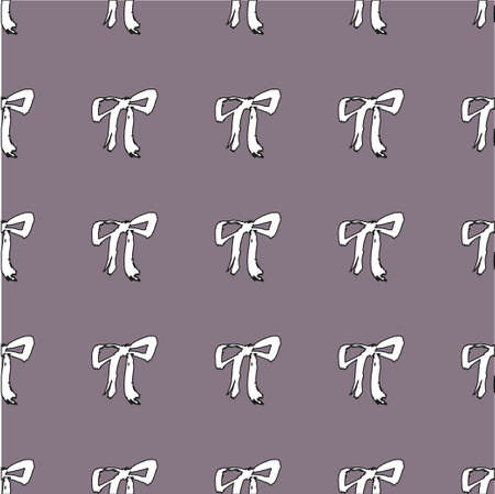 Seamless hand drawn pattern with bows.のイラスト素材