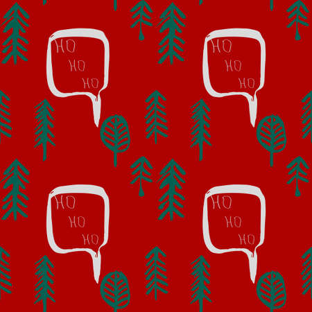 Seamless hand drawn forest pattern.のイラスト素材