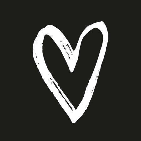 Brush painted vector heart.のイラスト素材