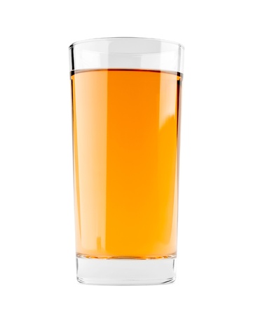 Apple juice on white backgroundの写真素材