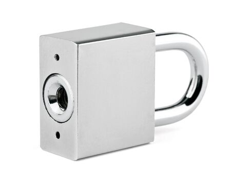 Padlock on white backgroundの写真素材