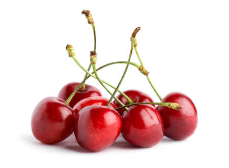 Sweet cherry on a white background 