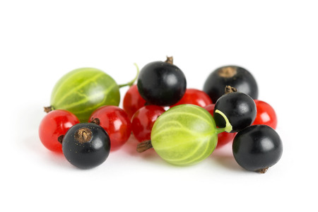 Fresh berries fruit on white の写真素材
