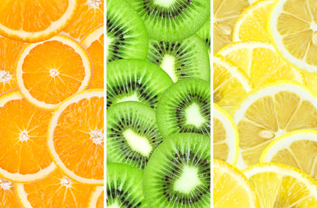 Fresh fruit background .Healthy foodの写真素材