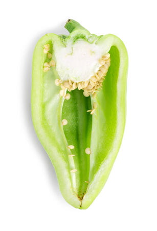 Pepper slice on white backgroundの写真素材