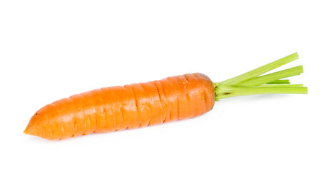 Fresh carrot on white backgroundの写真素材