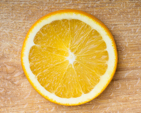 Orange slice closeup. Healthy foodの写真素材