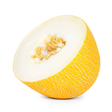 Fresh melon on white backgroundの写真素材
