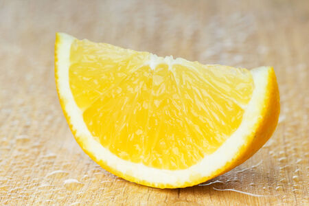 Orange slice closeupの写真素材