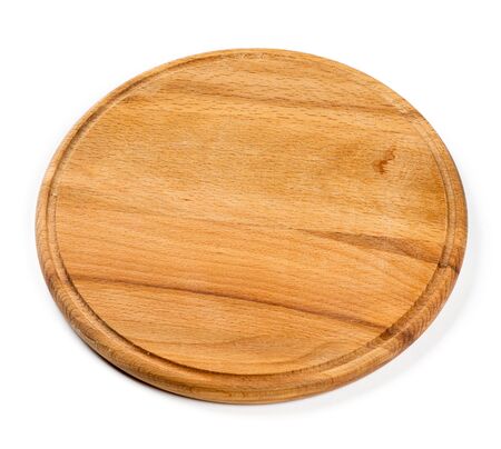 Cutting board on white backgroundの写真素材