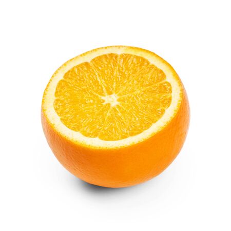 Orange closeup on white backgroundの写真素材