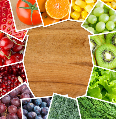 Fresh fruits and vegetables. Food conceptの写真素材