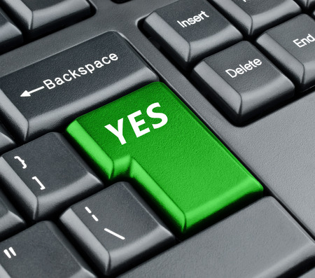 Keyboard yes keyの写真素材