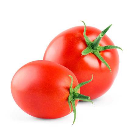Fresh tomato on white backgroundの写真素材