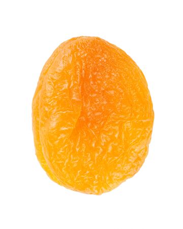 Dried apricot on white backgroundの写真素材
