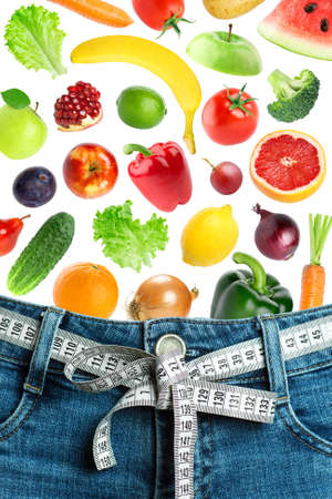 Diet concept. Fruit and vegetablesの写真素材