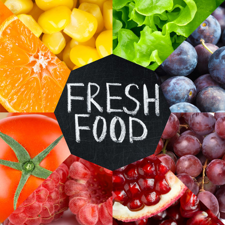 Fruits and vegetables concept. Fresh foodの写真素材