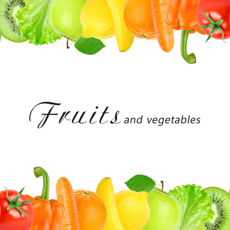 Fresh color fruits and vegetablesの写真素材