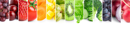 Healthy food .Fresh color fruits and vegetablesの写真素材