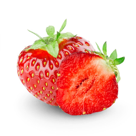 Strawberry on white backgroundの写真素材