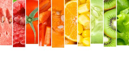 Fruits and vegetables concept. Fresh foodの写真素材