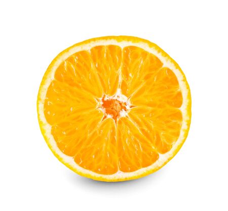 Orange fruit on white backgroundの写真素材