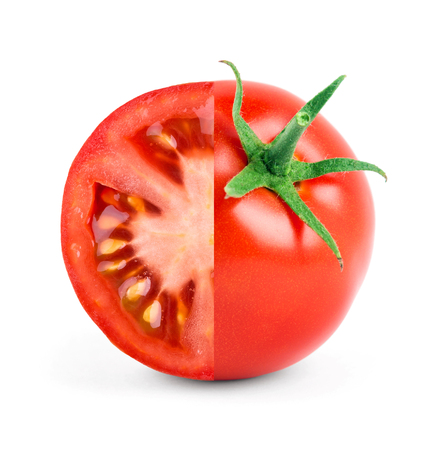 Tomato on white backgroundの写真素材