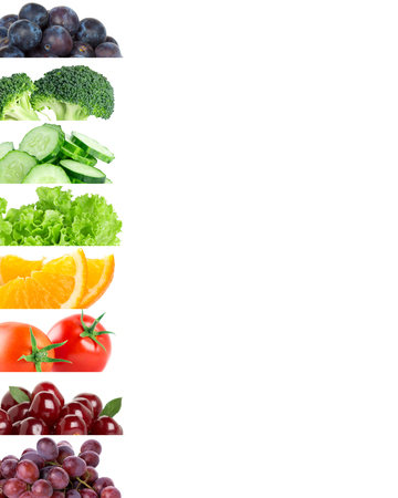 Fruits and vegetables. Healthy food concept. Fresh foodの写真素材