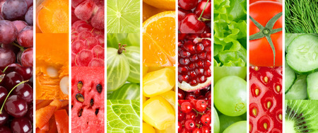 Fruits and vegetables. Fresh food backgroundの写真素材