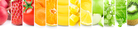 Color fruits and vegetables. Fresh food. Conceptの写真素材