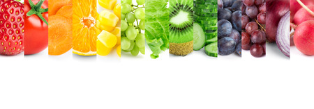 Color fruits and vegetables. Fresh food. Conceptの写真素材