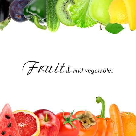 Color fruits and vegetables. Fresh food. Conceptの写真素材