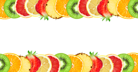 Fruits. Mixed slices. Fresh food. Food conceptの写真素材