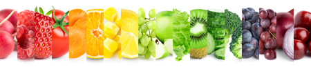 Color fruits and vegetables. Fresh food. Conceptの写真素材