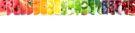 Color fruits and vegetables. Fresh food. Conceptの写真素材